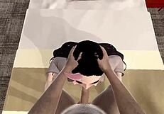 Kamado Nezuko's big ass and tits in 3D hentai animation from Kimetsu no Yaiba.