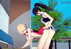 man, chisato nishikigi and takina inoue go wild in futanari hentai action!