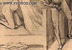 exploring vintage erotic drawings with anime hentai style