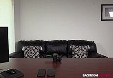 Petite Blonde Peyton Gets Toyed And Creampied In Casting!