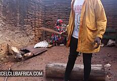 Brunette ebony bent over for doggystyle licking and missionary with stranger