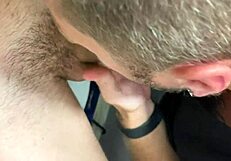 Gay Cruising Extreme Blowjob and Huge Facial in Public WC