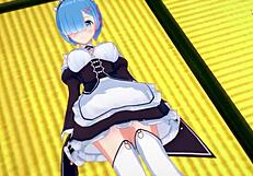 innocent rem acts as a naughty maid in re zero