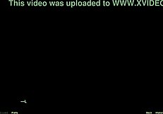 Man, stranded in space stretching tight with this big boobs milf