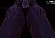 Elf teen sits on face then gets titjob in Monster Girl Island