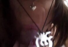 Deepthroat Blowjob with Cum on My Face from Husband