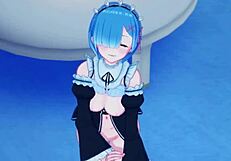 innocent rem acts as a naughty maid in re zero