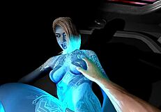 How does Cortana handle my dick in 3D hentai?