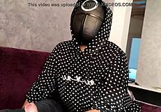 hey, i jerked off a squid game member's dick and he came on my big tits