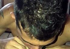 Melanina's Public Bareback Blowjob with Big Black Cock