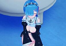 innocent rem acts as a naughty maid in re zero