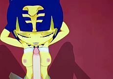 ankha rides a thick cock in the bedroom for wild hentai action