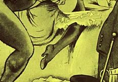 Vintage erotic illustrations with bold artistic flair