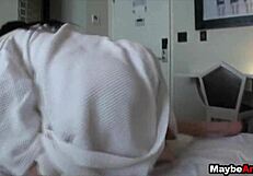 Yo, check this dark-haired teen taking dick in her tight ass, Mandy Sky!