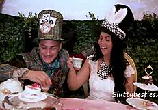 Alice's crazy foursome with the Mad Hatter and White Rabbit! 😏