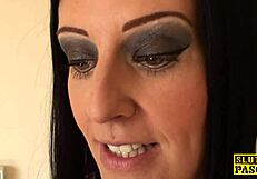 hey, watch this british sub get dominated doggystyle with big fake tits bent over, tattooed and rough 😈