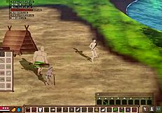 Mad Island playthrough where girls in the village get wild sex