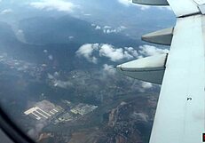 Risky public jerking off on crowded plane POV