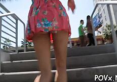 Fellow engages in intimate activity with partner