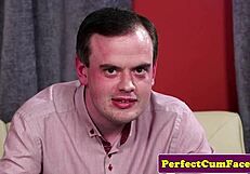 Huge Titted English Redhead Gets Sticky Facial in POV Action