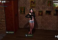 दुकान में, फैशन गेम में जंगली सीन में छाती छूने का मज़ा