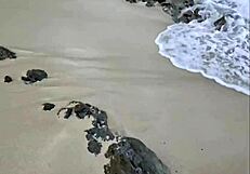 Missspisss shows big cock on Mallorca beach in public