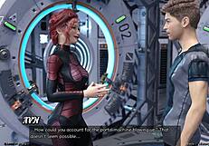 stranded in space 95, just holding hands with curvy asian milf