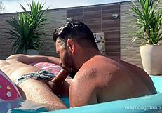 Marcos Goiano And Joseph Dotado Fuck Bareback In Pool