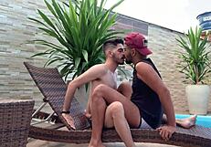Marcos Goiano And Joseph Dotado Fuck Bareback In Pool