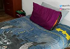 Touching myself with a dildo till I cum hard.