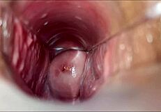 She moans as her pussy reaches vaginal orgasm