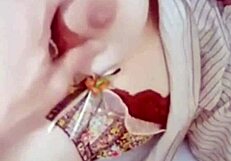 Asian student bent over for quick fucking with wet pussy