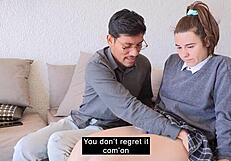 Stepdad guides stepdaughter in taboo missionary lesson