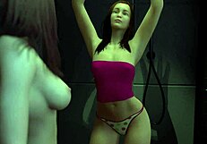 VR 3D Busty Lesbian Teens Tease While Dancing