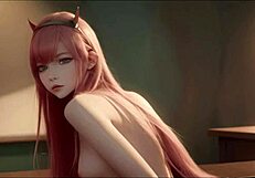 Zero Two says, 'I'm the AI-generated anime girl you need for your fantasies.'