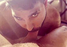 This little 18+ bear came to my house and begged for my cock in bareback sex.