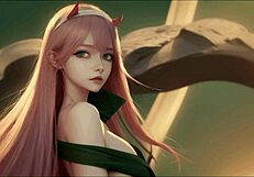 Zero Two says, 'I'm the AI-generated anime girl you need for your fantasies.'