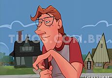 novinho grabs hot mature lady in animated brazilian tale