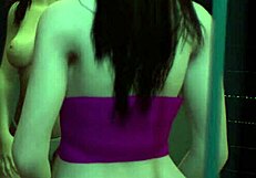 VR 3D Busty Lesbian Teens Tease While Dancing