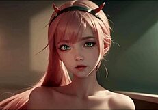 Zero Two says, 'I'm the AI-generated anime girl you need for your fantasies.'