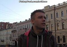 Blonde cutie slams into a raw public fuck for cash in scene 1