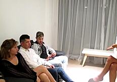 Family Orgy: Sister Psychologist As Prostitute In Deepthroat And Anal