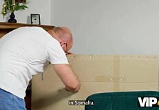 Mom got fucked while stepdaughter masturbated nearby