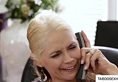 Young Stepson Seduces MILF Mother-in-Law with Big Tits and Pussy Play