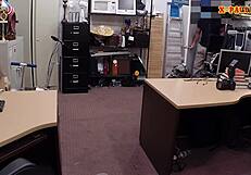 amateur babe with glasses gets spied on while sucking big cock in hospital