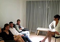 Family Orgy: Sister Psychologist As Prostitute In Deepthroat And Anal