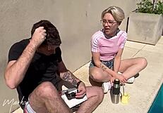 Freyjaxtreme Asks Neighbor to Stretch Her Ass for Europe Trip