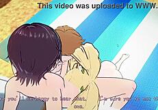 Chihiro and Hiyoko Enjoy Anal Sex on the Beach