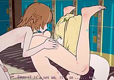 Chihiro and Hiyoko Enjoy Anal Sex on the Beach