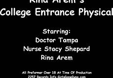 rina arem faces a humiliating gyno exam by doctor tampa for university entry